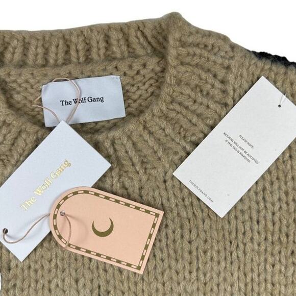 The Wolf Gang Palermo Chunky Knit Sweater in Black Wave - Picture 3 of 6